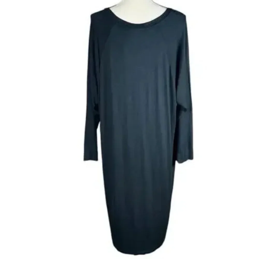 Gudrun Sjoden Soft Black Jersey Midi Dress M - Picture 3 of 5
